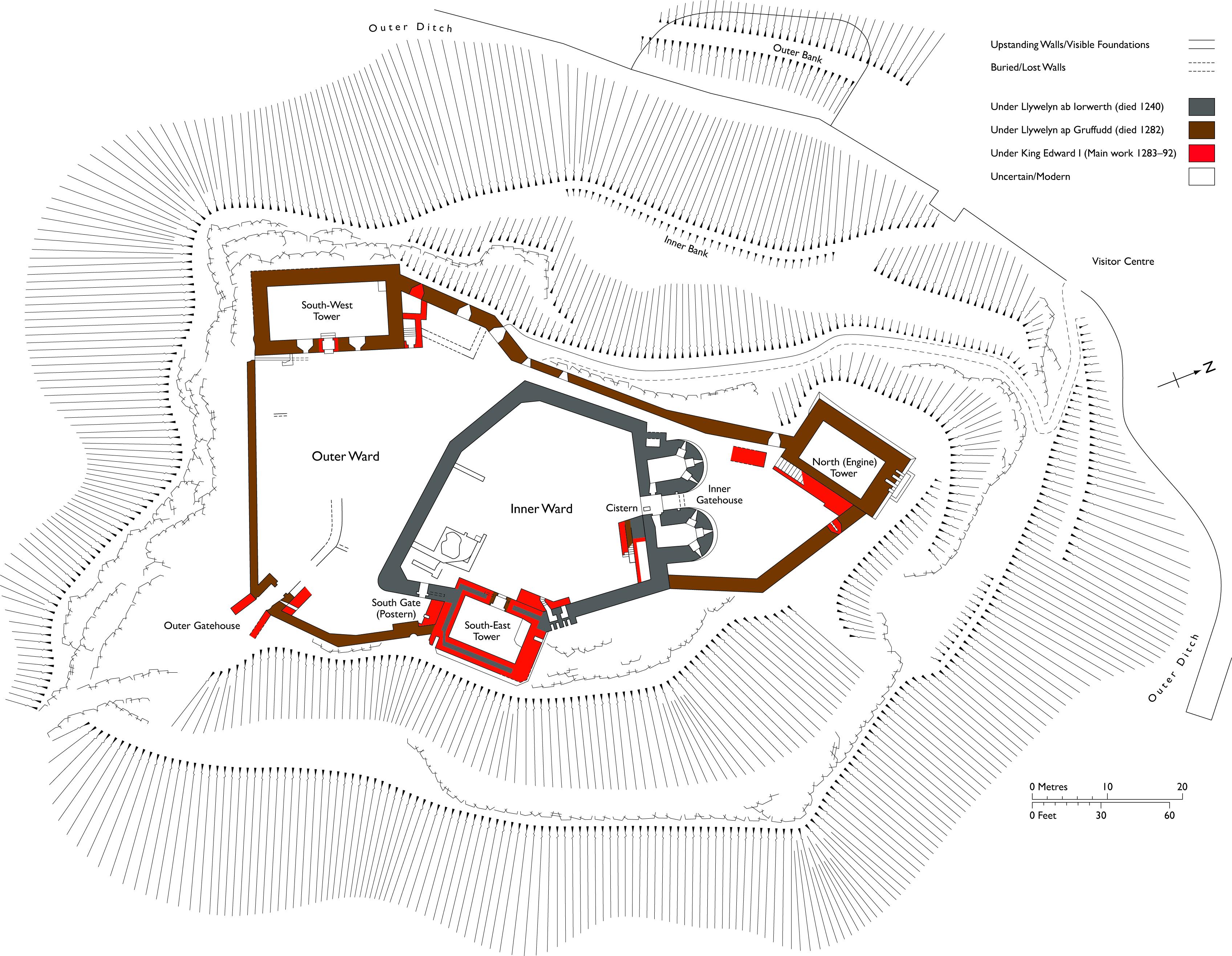 ground-plan-criccieth-castle-english-cadw